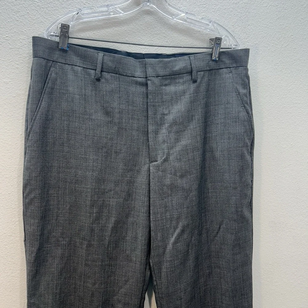 Banana Republic Dress‎ Pants 36x34 Wool Blend Gray Italy Modern Fit Mens